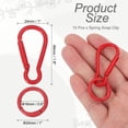 thumbnail image 2 of Uxcell 10 Pcs Clip de Resorte, Gancho de Llave de Resorte con Anillo O, Clips de Llave de Color Caramelo Multipropósito para Manualidades de Lanyard, Camping y Mochilas, Rojo, 2 of 7