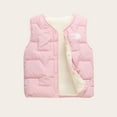 thumbnail image 2 of Busydd Girls Winter Vest 2-15 Years Unisex Solid Color Sleeveless Kids Puffer Vest Fashion Warm Zip Boys Fleece Vest Girls' Outerwear Jackets & Coats 14 Years, 2 of 4