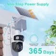 thumbnail image 3 of Sansco 4K Solar Security Camera Wireless Outdoor, 8MP Dual Lens 2.4GHz&5GHz WiFi Camera, Battery Powered Home Surveillance Camera with PIR Detection,Color Night Vision, 2-Way Audio,IP66 Waterproof, 3 of 10