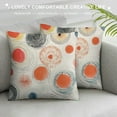 thumbnail image 3 of COMIO Throw Pillow Covers Doodle Circles Cushion Covers Abstract Pattern With Doodle Black Orange Gray Circles Randomly Distributed Home Decorative Throw Pillowcases For Patio Sofa Couch, 3 of 5