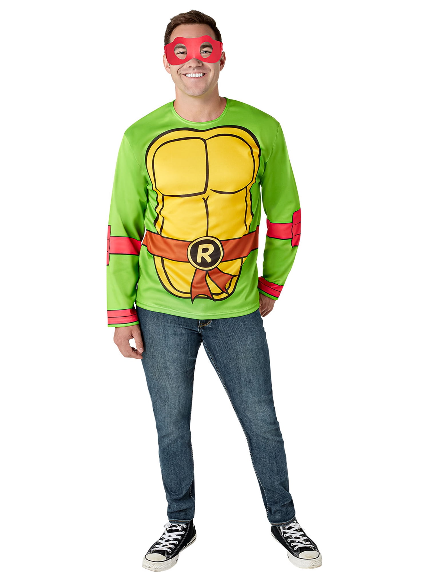Haut de Costume Classique Raphael et Masque des Tortues Ninja pour Adultes par Rubies, Hommes