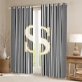 thumbnail image 2 of Erosebridal Modern Monogrammed S Black Out Curtains, Black Lines Curtains Pack of 2 (42x63 Each), Kids Girls, 2 of 6