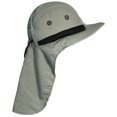 thumbnail image 3 of Tropic Hats Kid/Child Wide Brim Mesh Summer Cap W/Neck Flap (One Size) - Gray, 3 of 4