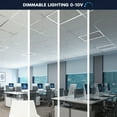 thumbnail image 4 of Luxrite 2x4 FT Edge-Lit Frame LED Panel Lights, 5CCT 3000K-6500K, 5200/6500/7800LM, 0-10V Dimmable, Damp Rated, ETL, 4 of 7