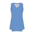 thumbnail image 6 of Taylonsss Fashion Women's Spring/Summer Solid Color Casual V-neck Sleeveless Top Tank Top, 6 of 8
