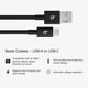 thumbnail image 2 of Cable Beats USB-A a USB-C Trenzado 1.5 m Paquete de 2 Carga Rápida, 2 of 6