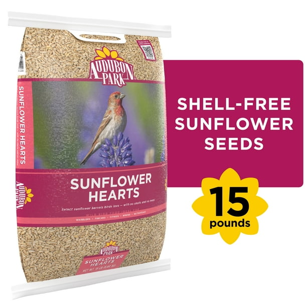 Audubon Park Sunflower Hearts Wild Bird Food, No Shell, 15 lb. Bag