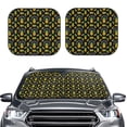 thumbnail image 6 of Lsque Pineapple 2 PCS Windshield Sun Shade | CarFoldable Window Covers | Car Accessories Reflect UV for Universal Cars SUV Truck | Medium, 6 of 7