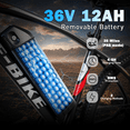 thumbnail image 4 of Electric Bike,749W Peak Motor,20MPH,35Miles,Commuter Ebike for Adults,432WH Removable Battery,7-Speed,26" Tires,Full Suspension,Lightweight,UL 2849, 4 of 11