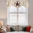thumbnail image 4 of Texas Star Tie Up Window Valance Country Star Retro Background Tie-up Valance for Kitchen Windows Adjustable Small Curtain Balloon Shades for Kitchen Bathroom Cafe 42x18inch, 4 of 9