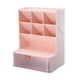 thumbnail image 1 of Organizador de escritorio multifuncional, portalápices, papelería, organizador de rotulador grande, almacenamiento rosa transparente, 1 of 5