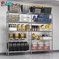 thumbnail image 2 of Tcbosik 5 Tier Storage Shelves in Chrome Finish, 1500LBS Heavy Duty Metal Shelving Unit, Upgraded Adjustable Garage Storage Organizer for Pantry Rack, 57.87"L x 13.78"W x 70.87"H, 2 of 6