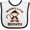 White and Black, variant on Inktastic Mommys Little Monkey Baby Boy Boys Baby Bib