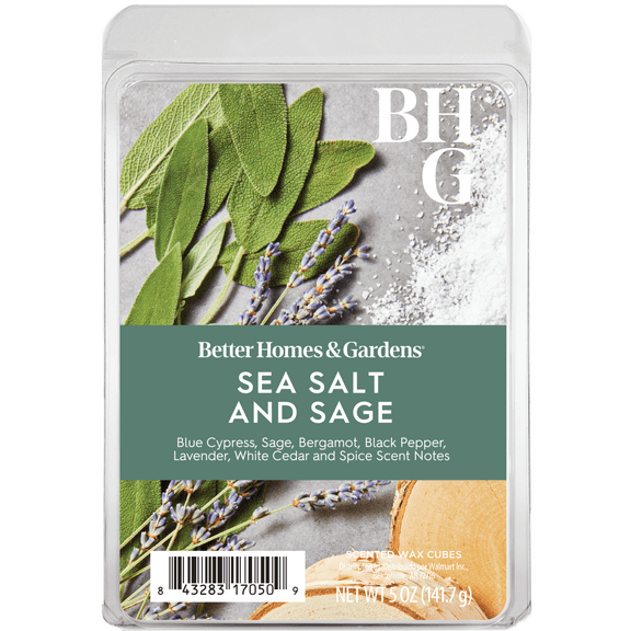 Sea Salt and Sage Scented Wax Melts, Better Homes & Gardens, 5 oz