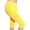 12#Yellow, variant on Womens Yoga Capri Leggings Feature Knee Length Stretch Fit And Solid Color Style For Workout Training And Casual Activewear