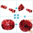 thumbnail image 4 of PET Cheerleading Pom Poms with Handle for Sport Team Spirit Fun Dance Stage Events, Purple Golden 2 Pack, 4 of 6