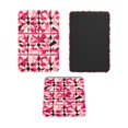 thumbnail image 3 of Acrylic Refrigerator Stick 3.5×2.5in Rectangular Anti-Tear Wear Or Fracture Can Be Used For A Long Time To Stick Soft Magnetic Back Hotpink Geometric Patterns_3, 3 of 8