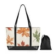 thumbnail image 7 of FORMRS Canvas Laptop Tote Bag for Women with 15.6" Computer Compartments Shoulder Handbag, Brown Autumn Leaves, 7 of 7
