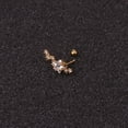 thumbnail image 3 of Piercing acero inoxidable varilla fina pendiente pentagrama circonita tornillos pendientes piercing pendientes, 3 of 5