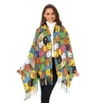 thumbnail image 3 of FORMRS Womens Scarf Winter Soft Long Big Warm Shawls Wrap Tassel Scarves, Colorful Birds Pattern, 3 of 9