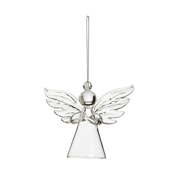Glass Angel Ornaments Home Decor 12 Pieces