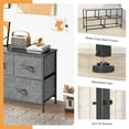 thumbnail image 4 of edx 5 Drawer Fabric Dresser for Bedroom, Chest of Drawer Organizer Storage Cabinet for Closet, Entryway, Grey, 4 of 10