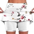 thumbnail image 2 of Women's High Waisted Linen Shorts JIANLAI Inner Shorts Spring Summer Athletic Running Skirt Gym Yoga Outfit (S-3XL) White, 2 of 5