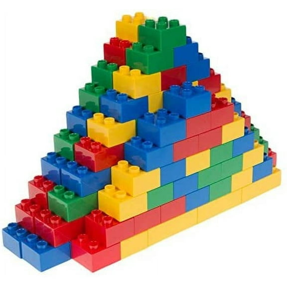 Strictly Briks Big Briks Brick Construction Set - 108 Pieces - Blue, Green, Red, Yellow