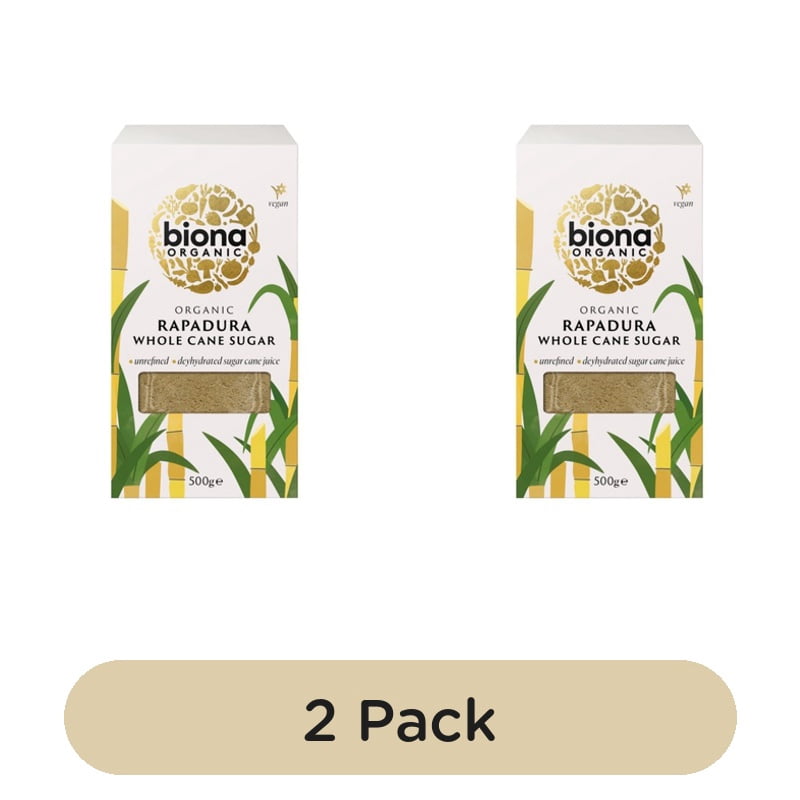 Biona Organic Rapadura Whole Cane Sugar 500g, British Import (Pack of 2)