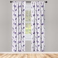 thumbnail image 4 of Ambesonne Musical Window Curtains, Guitars Saxophones Notes, Each 28" W x 84" L, Dark Indigo White and Grey, 4 of 4
