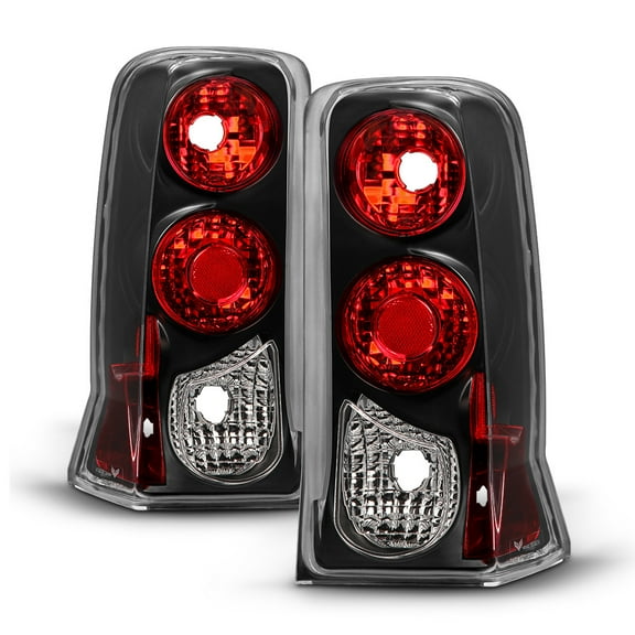 Black 2002-2006 Cadillac Escalade Base/ESV Tail Light Brake Lamps Left Right Set
