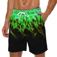 thumbnail image 2 of XINPING Swim Shorts Men Casual Retro Solid Color Quick Dry Vacation Beach Shorts with Pockets Stretch Fabric Fishing Shorts for Men, 2 of 4