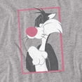 thumbnail image 2 of Looney Tunes Sylvester Women's T Shirt, Athletic Heather, X-Large, 2 of 6