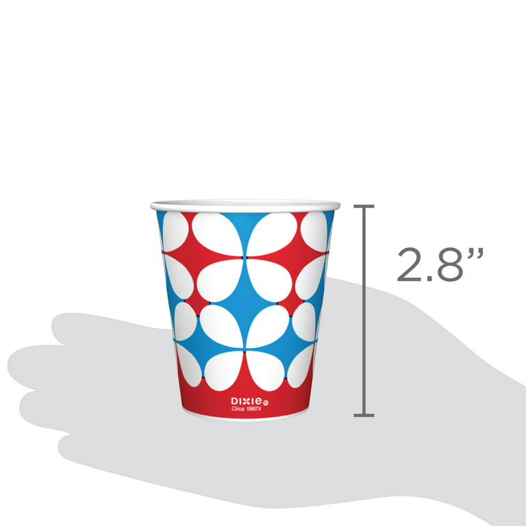 Dixie Disposable Paper Cup, Print, 5 oz, 100 count