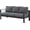 Grey, variant on RoyalCraft Patio Furniture Aluminum Loveseat, All-Weather Outdoor 2 Seats Sofa Couch, Gray Metal Chair with Dark Grey Cushions