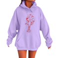 thumbnail image 1 of Chandail à Capuche pour Femmes Élégant Basique Manches Longues Col Rond Décontracté Doux Confortable pour l'Hiver, 1 of 5