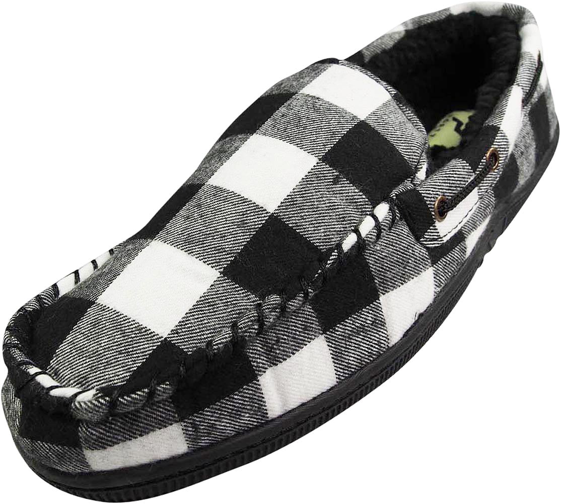 mens moccasin slippers size 14 wide