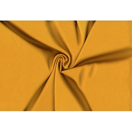 Satin Silky Fabric by the Yard Shiny Dress Craft Sewing Top Fabric (MUSTARD ByYard)