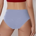 thumbnail image 5 of HUPOM Women'S Underwear Funny Underwear For Women Low waist Drop Waist Solid Briefs Blue L, 5 of 5