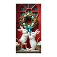 thumbnail image 1 of YWIYIUD 1PC Happy Easter Door Cover Easter Decorations, 71x35 Inch Easter Rabbit Eggs Door Banner Welcome Easter Banner Spring Theme Rabbit Door for Front Door Wall Indoor Outdoor Home Decor, 1 of 7