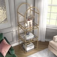 thumbnail image 3 of Furniture of America Ernon Metal 3-Shelf Bookcase, Gold Coating, 3 of 8