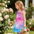 thumbnail image 6 of Auroural Girls Dresses Size 7-8 Toddler Girls Cute Flower Print Sleeveless Straps Dress Casual Dresses with Pocket Tiered Sundress, 6 of 8