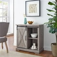 thumbnail image 2 of Pemberly Row 32" Farmhouse Sliding Barn Door Wood Accent Chest in Gray Wash, 2 of 4