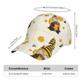 thumbnail image 3 of Yiaed Beekeeper Gnome Holding A Glass Print Cap Adjustable Size for Running Workouts and Outdoor Activities All Seasons, 3 of 8