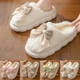 thumbnail image 5 of Fmbrln Womens Slippers with Bow Winter Warm House Slippers Soft Comfy Indoor Outdoor Slippers for Women, 5 of 5