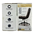 thumbnail image 2 of Serta Leather Armless Home Office Chair, Up to 275lbs, Black - 52185, 2 of 2
