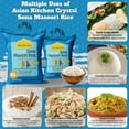 thumbnail image 2 of Asian Kitchen Crystal Sona Masoori Aged Rice 20-Pound Bag, 20lbs (9.08kg) Short Grain Rice ~ All Natural | Gluten Friendly | Vegan | Indian Origin | Export Quality, 2 of 10
