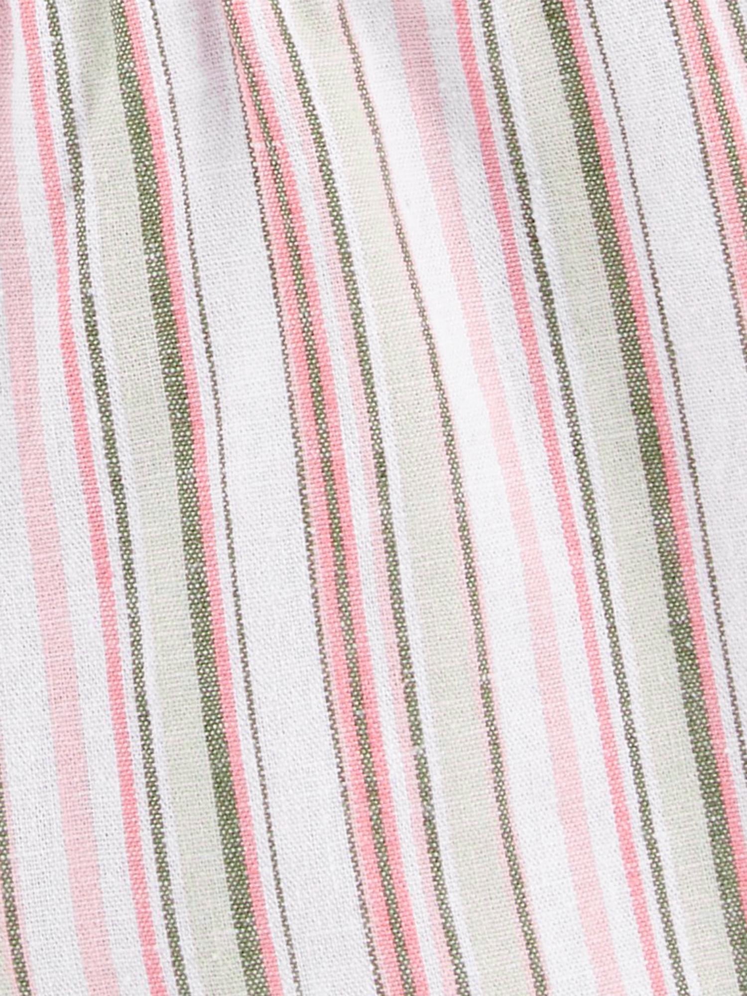 Carter's Child of Mine Baby and Toddler Girl Linen Stripe Short Sleeve Romper, 12 Months-5T