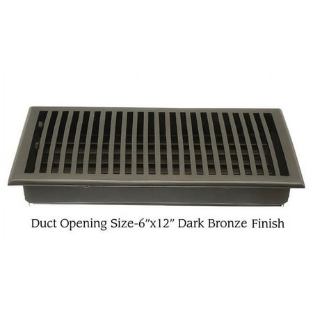 Brass Elegans 116Hr Contemporary 6" X 12" Solid Brass Floor Register