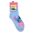 thumbnail image 2 of Disney Stitch Girls Mid-Crew Socks, 3-Pack, Sizes S-L, 2 of 9